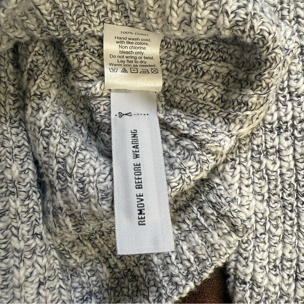 Madewell Womens Grey Marled Cotton Chunky Knit Sweater F6077 Size Small - Picture 6 of 6